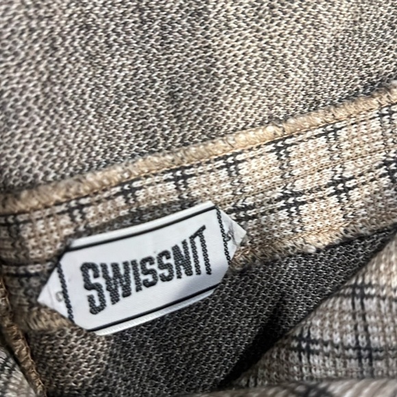 Vintage 1950s/1960s Women’s Battelstein’s Tan Checkered Wool Knit Suit Set - Picture 3 of 10